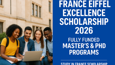 International students studying at a French university under the Eiffel Excellence Scholarship 2026.