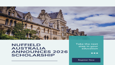 Nuffield Australia 2026 Scholarship announcement at Adelaide Oval