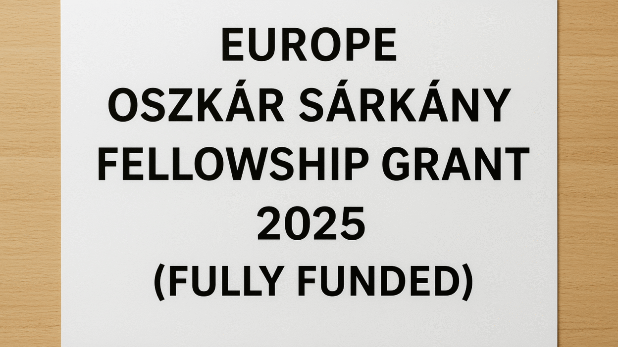 European fellowship grant for researchers in Paris and Budapest – Oszkár Sárkány Fellowship 2025.