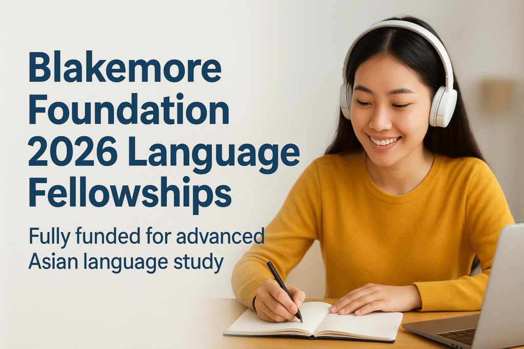 Students studying Asian languages through Blakemore Foundation 2026 Fellowships