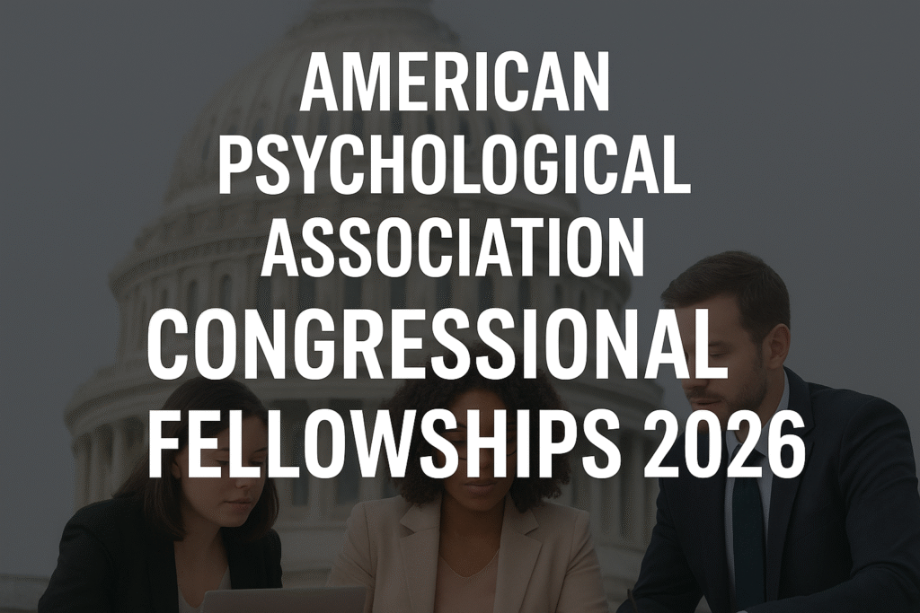 APA Congressional Fellows working in the U.S. Capitol on policy research