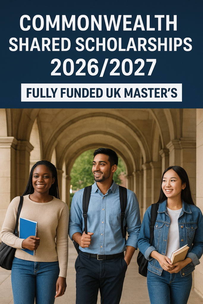 Commonwealth Shared Scholarships 2026/2027 for UK Master’s Study