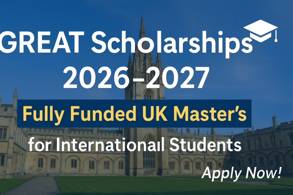 International students celebrating GREAT Scholarships UK 2026-2027
