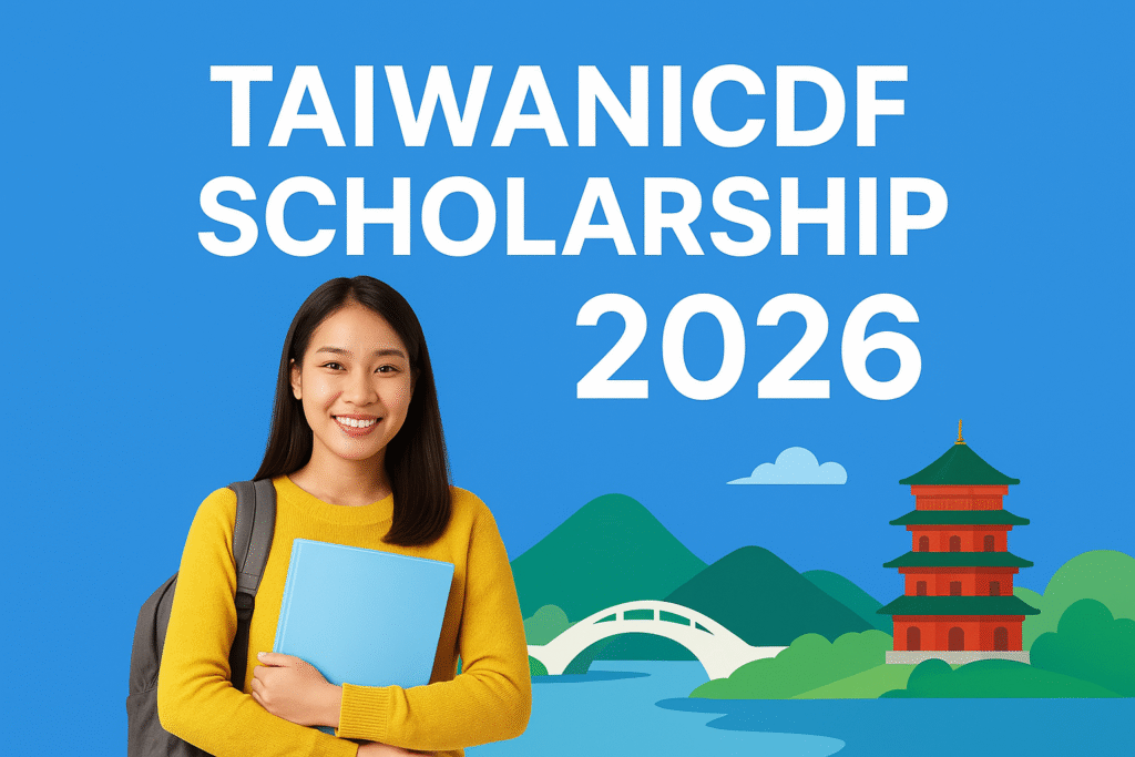 Students walking on a Taiwanese university campus with textbook in hand