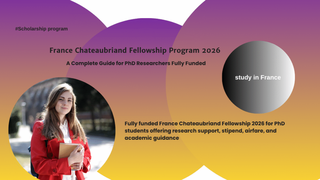 Chateaubriand Fellowship 2026 – Fully Funded PhD Research Program in France