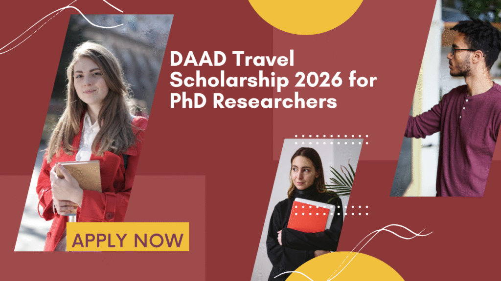 DAAD Conference Travel Scholarship banner 2026 with German and academic themes