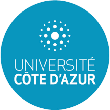 University of Côte d’Azur official blue logo with modern circular emblem.