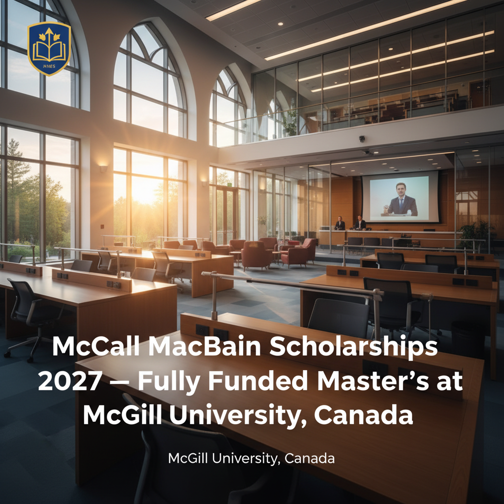 McCall MacBain Scholarships 2027 at McGill University – Fully funded master’s program in Canada