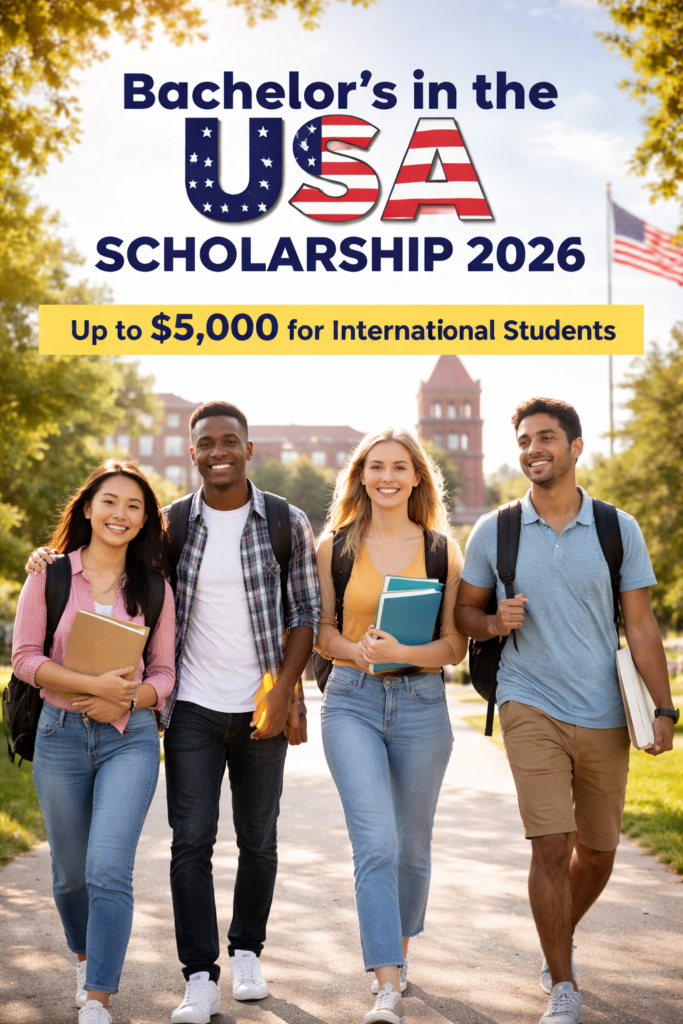 International students studying at a U.S. university campus