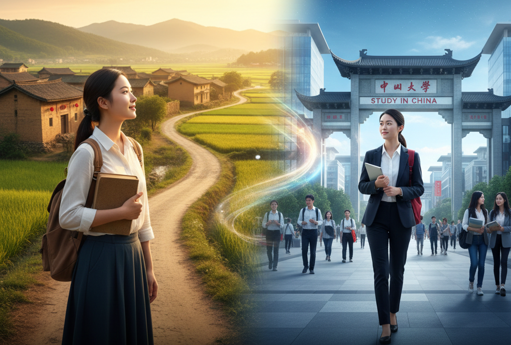 journey from rural village to studying in China