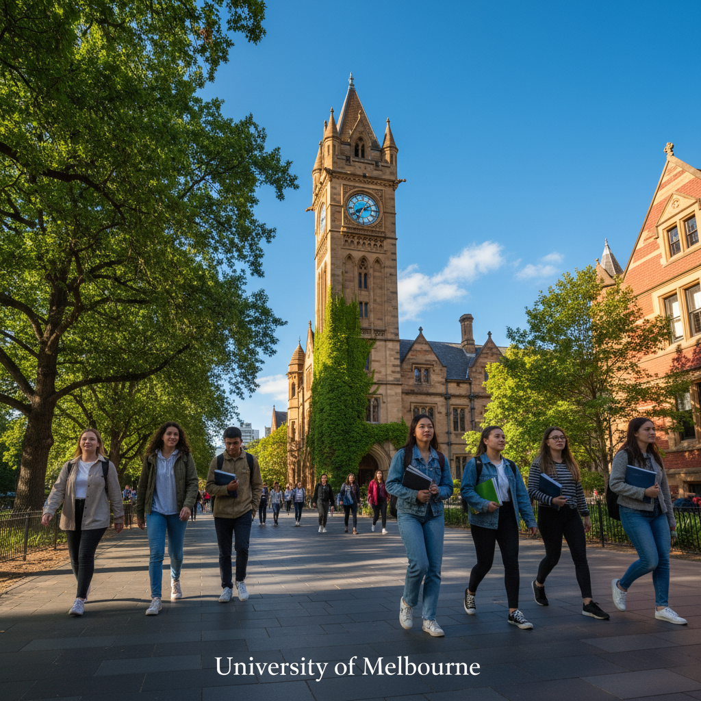 International students studying at University of Melbourne for PhD and Master’s