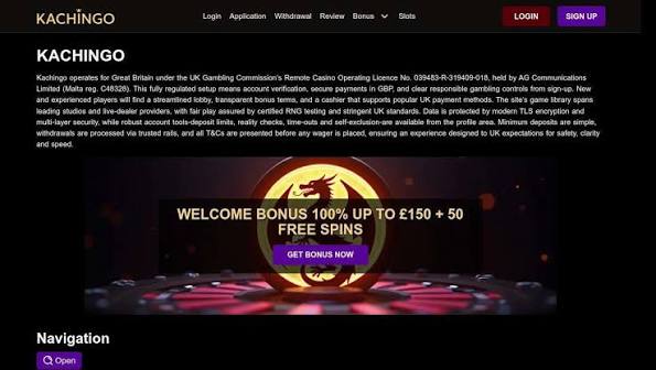 Kachingo Online Casino Evaluation: UK-Licensed Games & Quick Payments